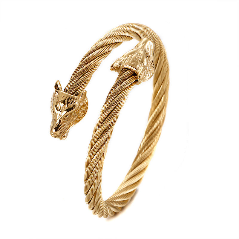 viking bracelet jade bracelet Men's charm Wolf bracelet - CIVIBUY