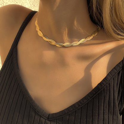 Multilayer Chain Necklace Layered Necklace Snake Necklace Choker - CIVIBUY