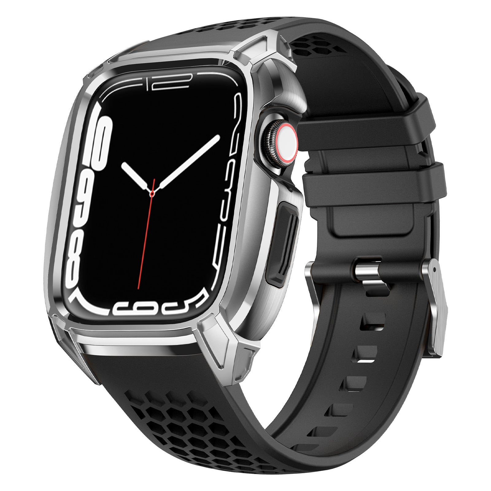 Stainless Apple Watch 7 45mm Case, Men Military Protective Band Case Shockproof for Apple Watch 7 - CIVIBUY