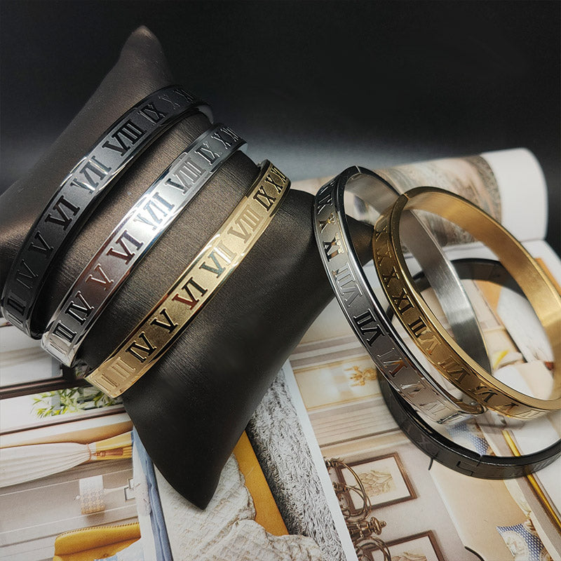 King Bracelet Roman Bangle Bracelet For Men Accessories Gold Cuff