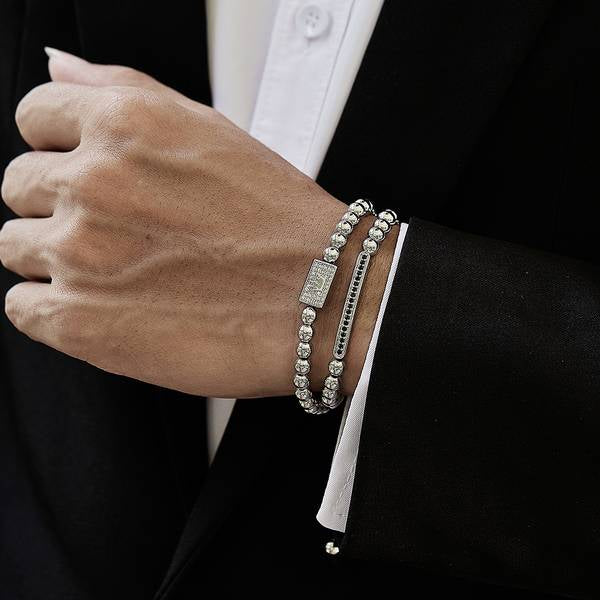 Crown bracelet Men Braided para hombre Gold Bead Bracelet For Men gold beaded jewelry - CIVIBUY