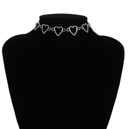 Cute love Chain Necklace girls Necklace Stainless Steel Chain - CIVIBUY