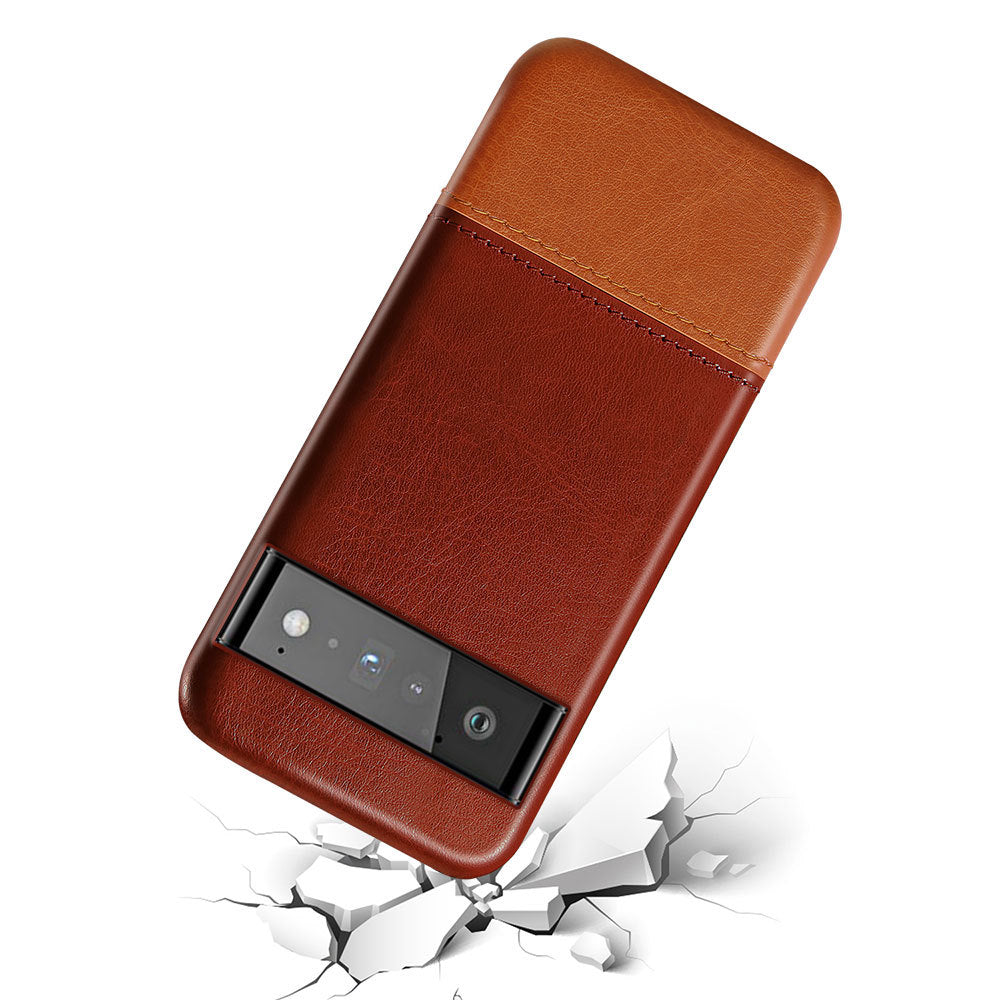 Google Pixel 6 Leather Case Pixel 6 Protective brown Case - CIVIBUY