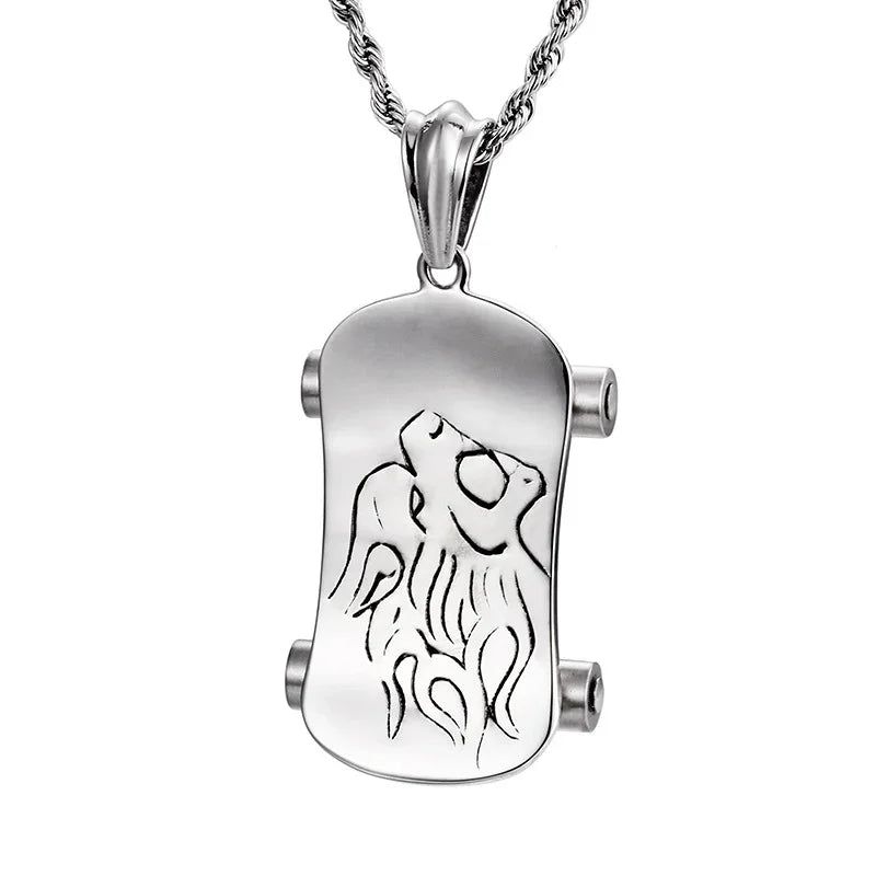 Lionhead Scooter Men's Pendant Necklace Q28TK-R36 - CIVIBUY