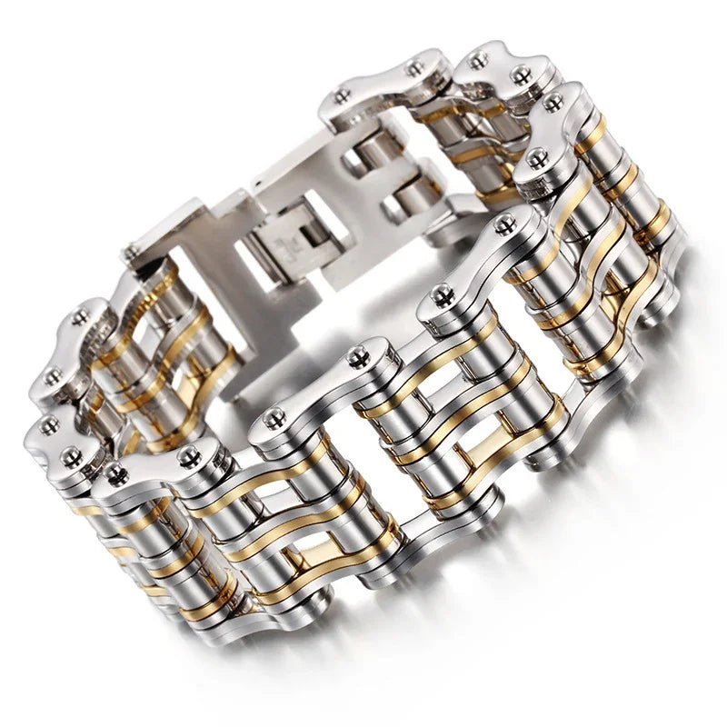 Wide Bicycle stainless steel men's Bracelet - CIVIBUY