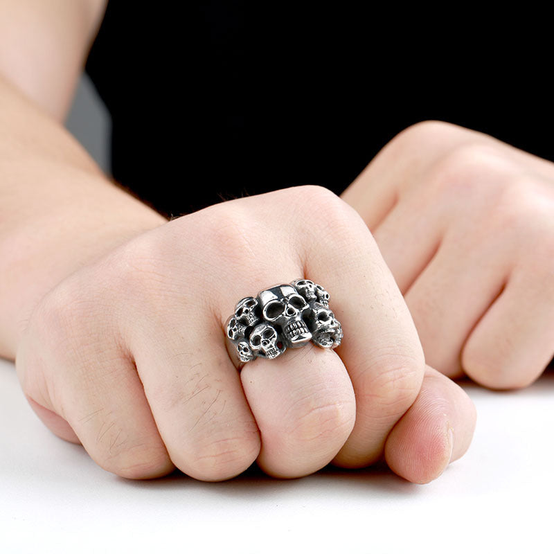 Men's rings stainless steel Skull Ring R2R-H18US - CIVIBUY