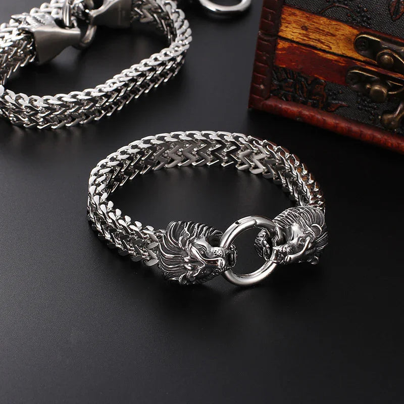 viking bracelet Stainless steel Wolf Bracelet for Men JM-S025 - CIVIBUY