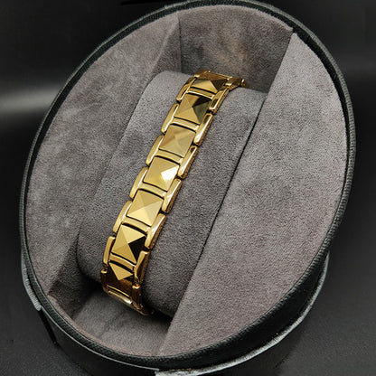 Tungsten Gold Bracelet Magnetic Bracelets for Arthritis Pain Relief KC-D28 - CIVIBUY