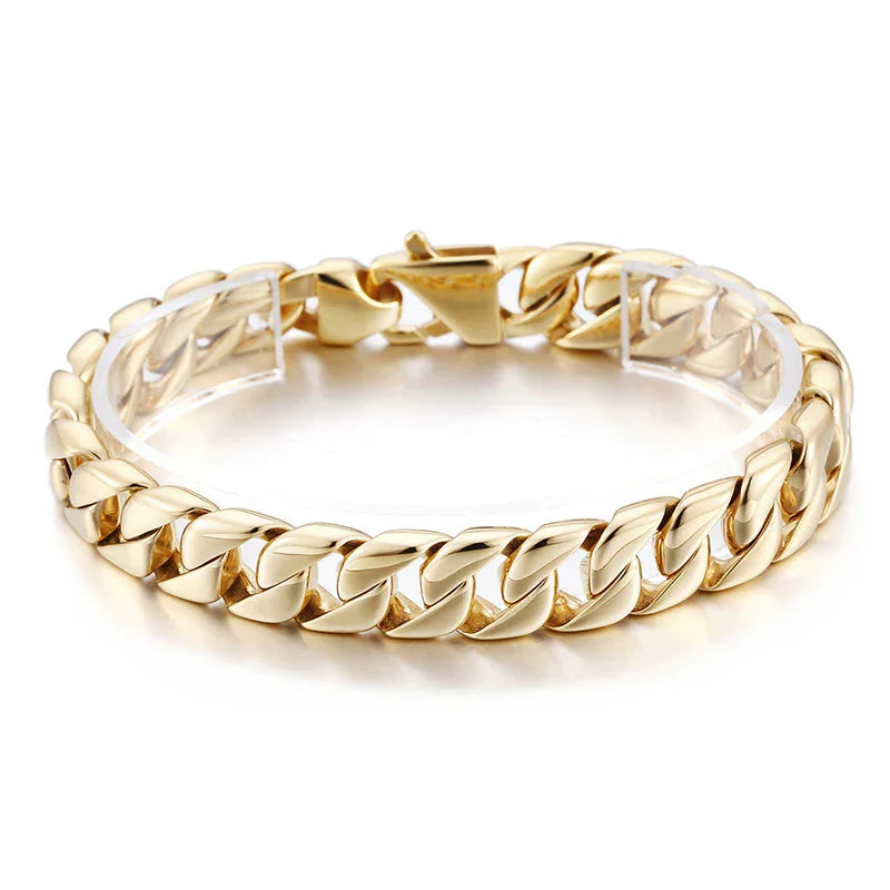 Simple gold plated Men's Bracelet - CIVIBUY