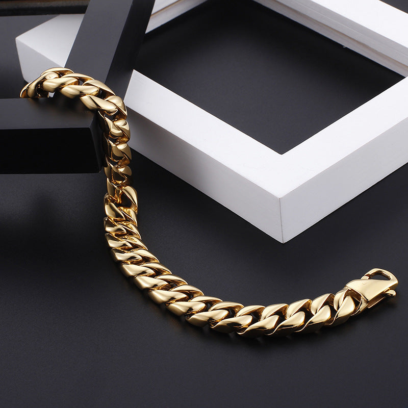 Simple gold plated Men's Bracelet - CIVIBUY