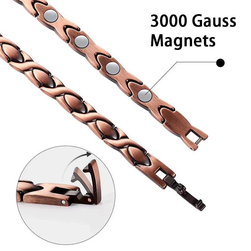 Effective Women Magnetic Copper Bracelets Benefits for Arthritis bracelet for pains - CIVIBUY