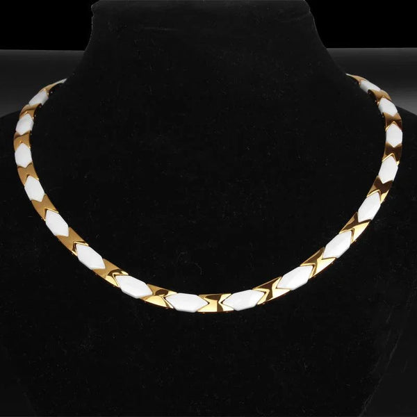 Magnets Ceramics Jewelry Magnetic Therapy Headaches Blood Circulation Necklace