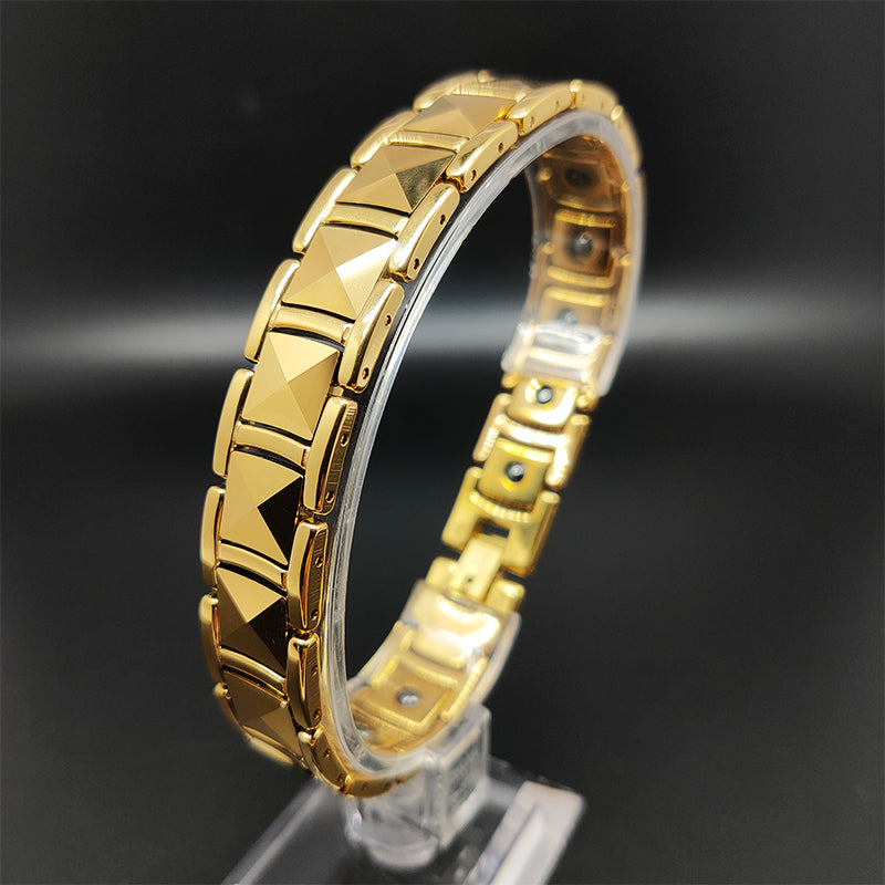 Gold magnetic bracelets for pain Powerful Mens Bracelet for Arthritis Pain Relief - CIVIBUY