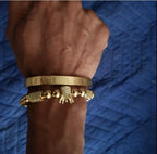 King Bracelet Roman Bangle Bracelet For Men Accessories Gold Cuff - CIVIBUY
