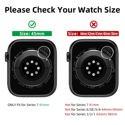 Stainless Apple Watch 7 45mm Case, Men Military Protective Band Case Shockproof for Apple Watch 7 - CIVIBUY