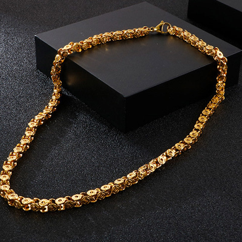 Gold Chain Necklaces for Women Cute Link Chain Trendy Necklace Simple Necklace for Men - CIVIBUY