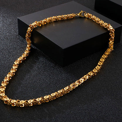 Gold Chain Necklaces for Women Cute Link Chain Trendy Necklace Simple Necklace for Men - CIVIBUY