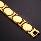 Mens Magnetic Bracelet Most Powerful Tungsten Gold bracelet - CIVIBUY