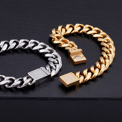 Mars Hip-Hop man-studded Diamond Bracelet F5G-G18 - CIVIBUY
