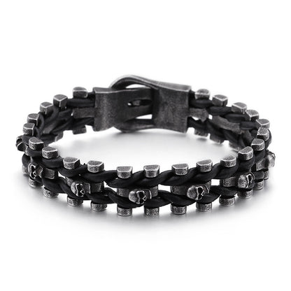Viking Bracelet punk men's bracelet Mens metal bracelets - CIVIBUY