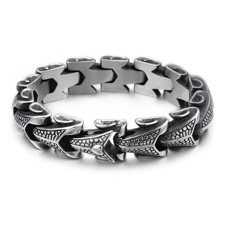 Viking bracelet, Mens stainless snake bracelet - CIVIBUY
