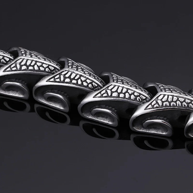 Viking bracelet, Mens stainless snake bracelet - CIVIBUY