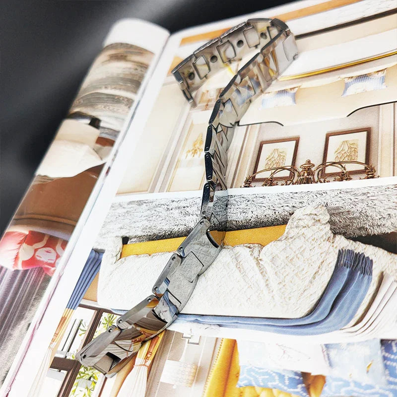 Tungsten magnetic bracelets for Pain Relief Arthritis Migraine Headaches - CIVIBUY