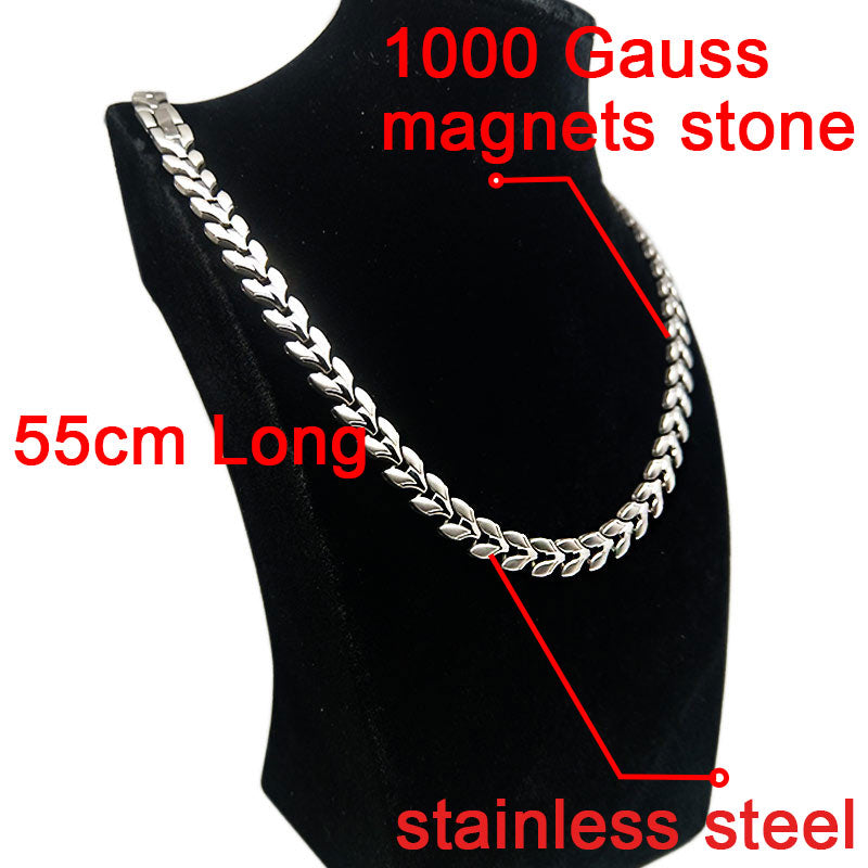 Women’s Stainless Magnetic Therapy Necklace for Headaches and Blood Circulation - CIVIBUY