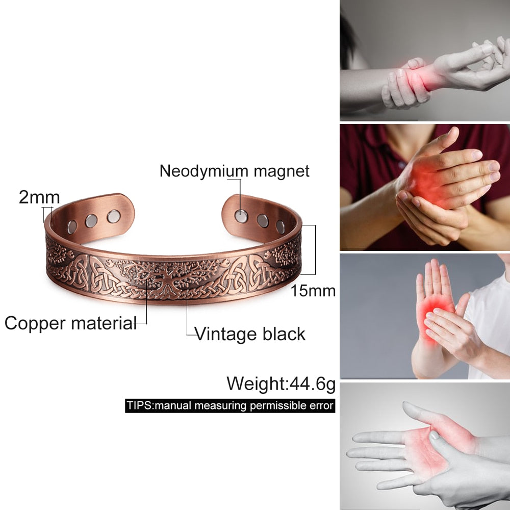 Copper Powerful magnetic Bangle for women Pain Relief Bangle - CIVIBUY