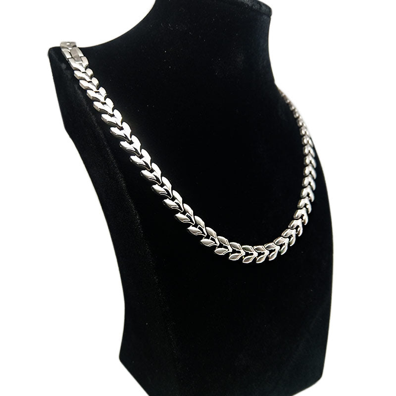 Women’s Stainless Magnetic Therapy Necklace for Headaches and Blood Circulation - CIVIBUY