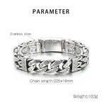 Mens Stainless Steel Doctor Strange spell Link Curb Chain Bracelet B12G-K - CIVIBUY