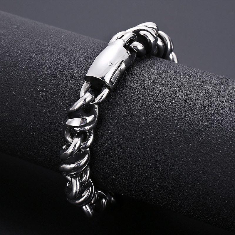 Cuban Bracelet Fashion Link Chain Bracelet 8.7 Inch - CIVIBUY