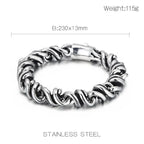 Cuban Bracelet Fashion Link Chain Bracelet 8.7 Inch - CIVIBUY