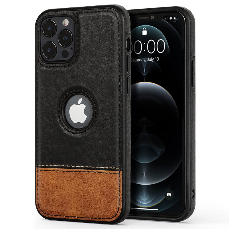 Compatible with iPhone 13 Case Luxury Leather Business Vintage Slim Non-Slip Soft Grip Shockproof Protective Cover (2021) 6.1 Inch - CIVIBUY