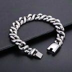 Cuban Bracelet Fashion Link Chain Bracelet 8.7 Inch KA25SF - CIVIBUY