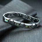 Tungsten Energy Magnetic Natual shell Bracelet for Men's Arthritis Pain Relif - CIVIBUY