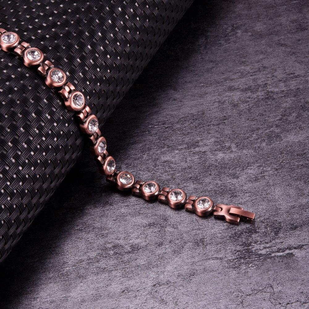 Copper bracelets with a sparkling design effective in relieving arthritis pain for women - CIVIBUY