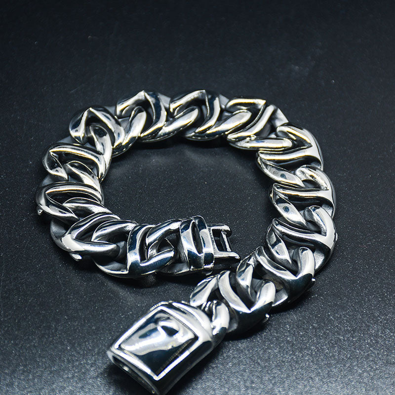 Viking Bracelet punk skull mens bracelet viking bracelet men silver - CIVIBUY