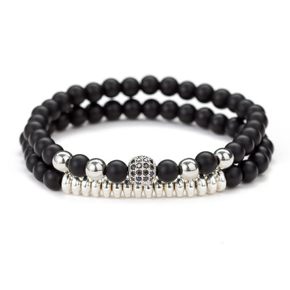 Onyx Matte Bracelet 8mm Beads Natural Stone Chakra Collection Reiki Gift for Men Women - CIVIBUY