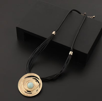Round Pendant Necklace chunky necklace for women【wholesale】 - CIVIBUY
