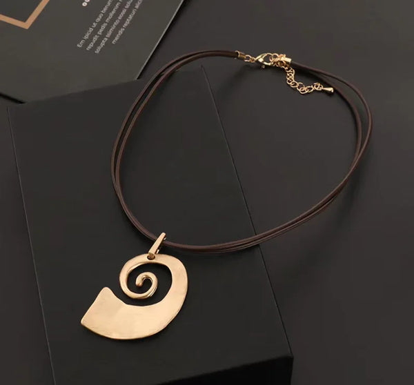 trui kettingen boho dames chunky leren ketting voor dames【groothandel】 