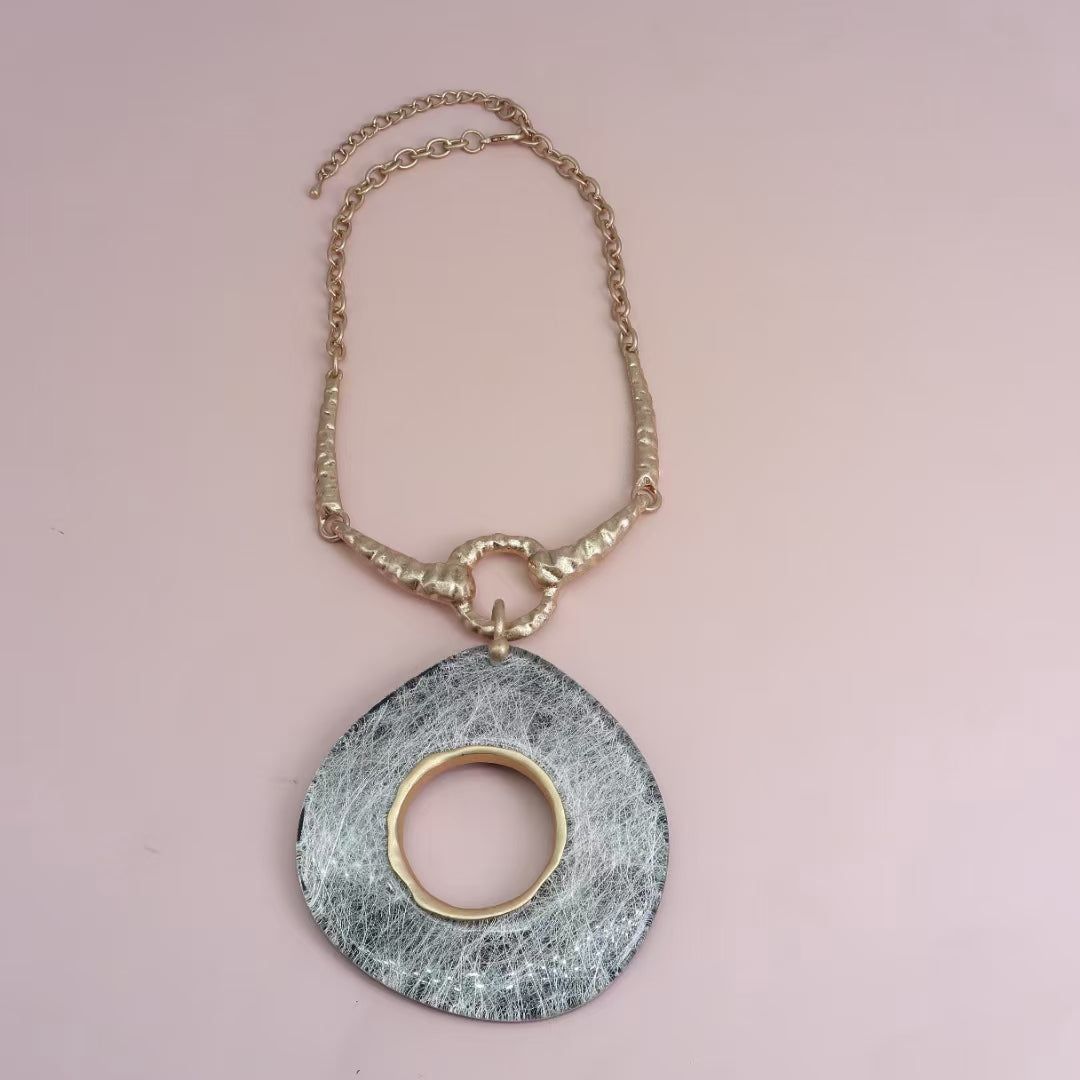 Goldtone Layering Necklace Snakeskin Pendant【wholesale】 - CIVIBUY