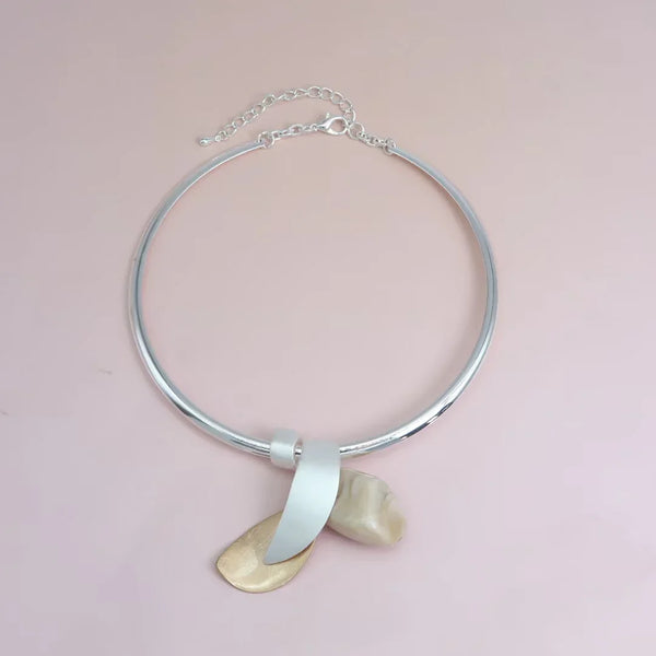 zilverkleurige gelaagde ketting ketting 【groothandel】