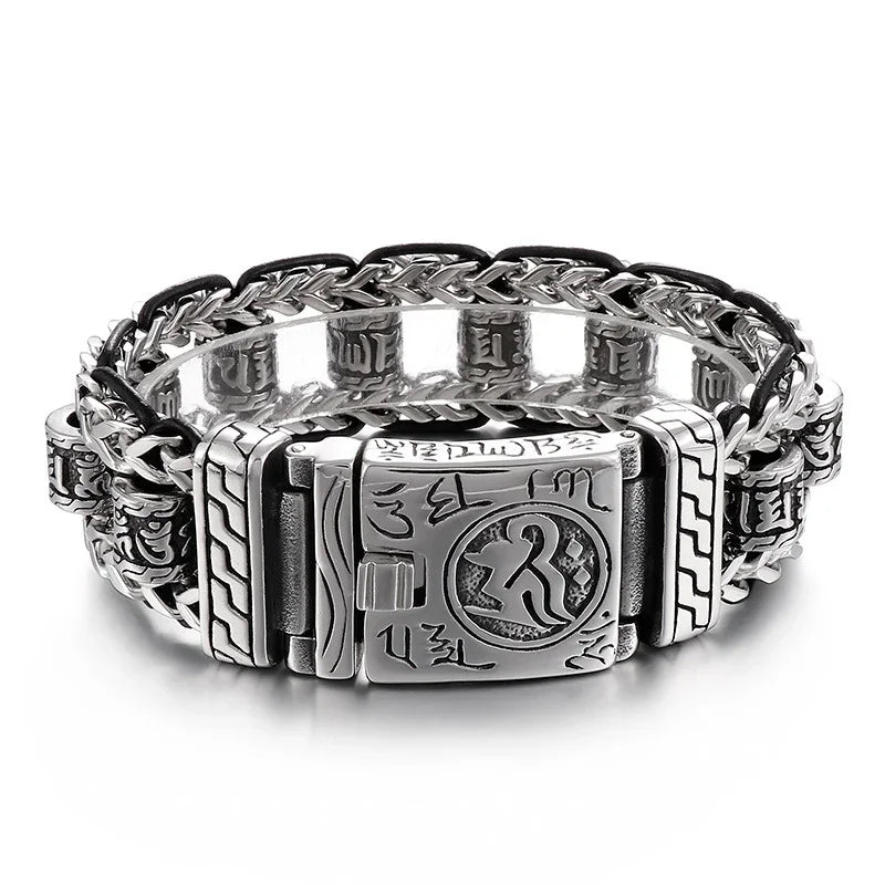 Seal Spell Bracelets For Men Steel Viking Link Chain - CIVIBUY