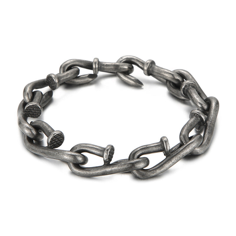 Silver Cuba stainless bracelet Viking chain for men link - CIVIBUY