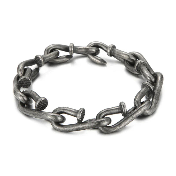 Zilveren Cuba RVS armband Viking ketting voor heren schakel