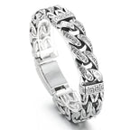 Mens Stainless Steel Doctor Strange spell Link Curb Chain Bracelet B12G-K - CIVIBUY