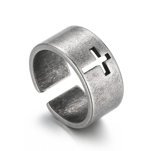 Heavymetal Christ Band Ring for Men 8MM Rings - CIVIBUY