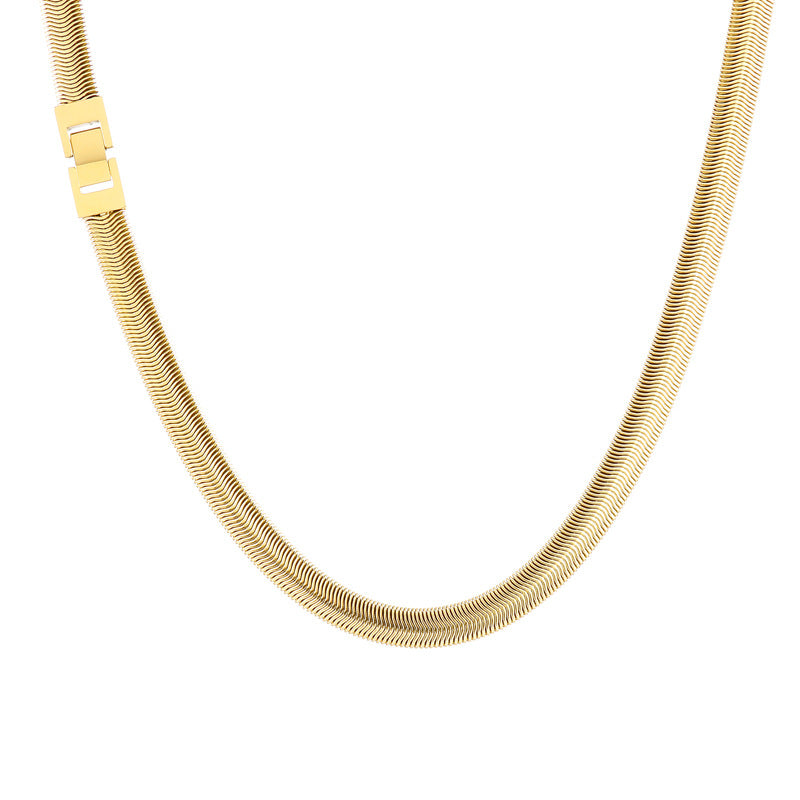 14K Gold Plated Curb Paperclip Box Sphere Bead Snake Herringbone and Figaro Chain - CIVIBUY