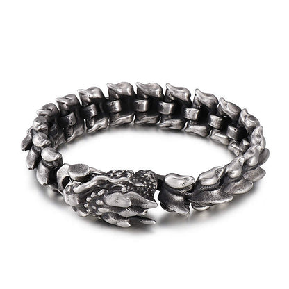 Silver dragonology viking men's jewelry for men - CIVIBUY